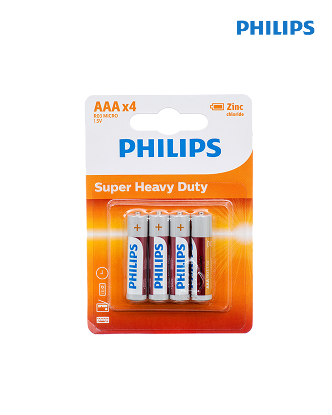Philips LongLife Battery AAAx4 - R03L4B/10